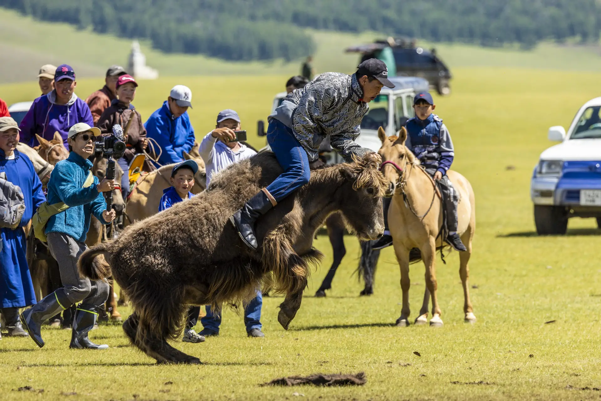 Man riding a yak