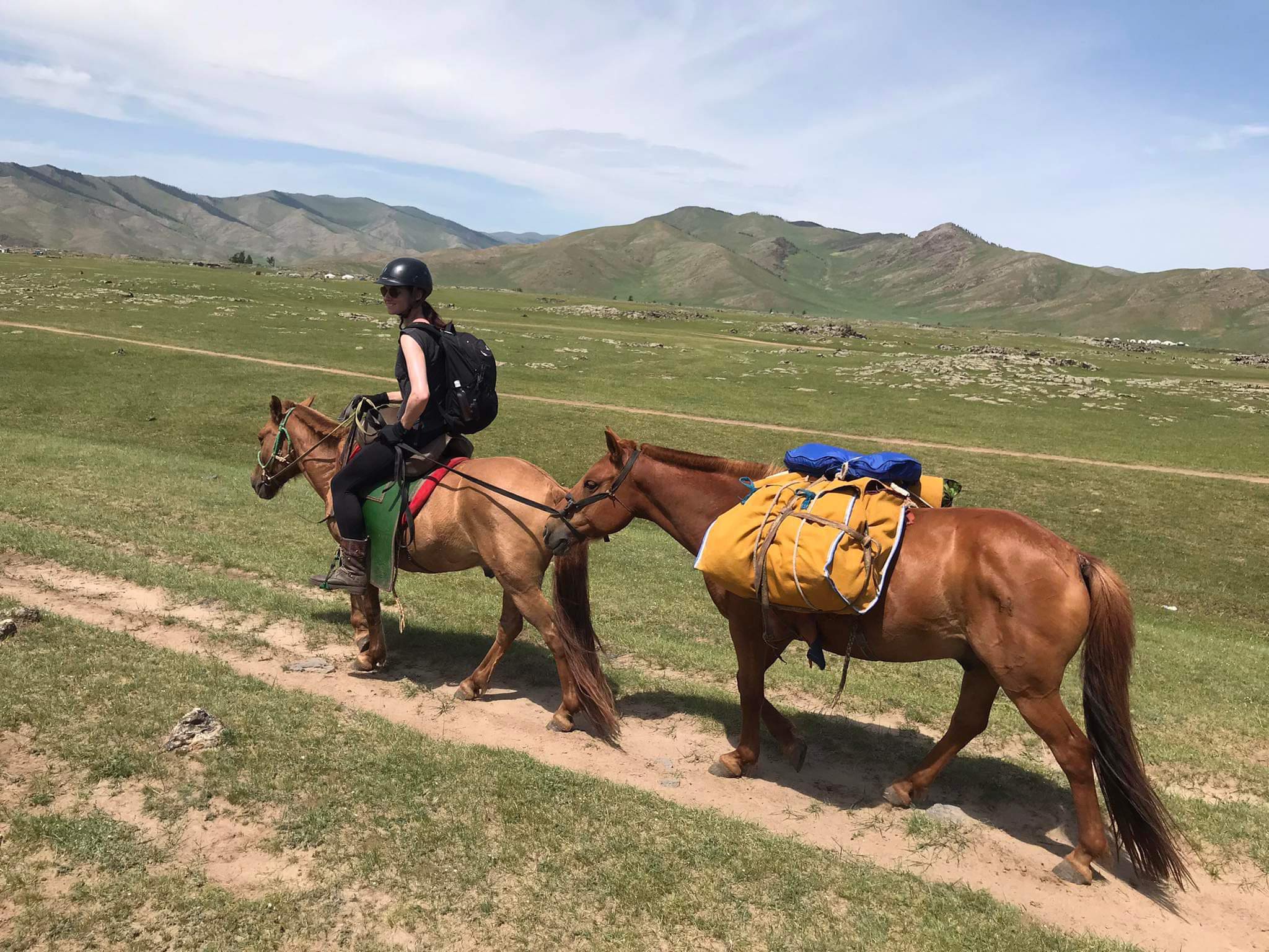 Solo traveller on a horse